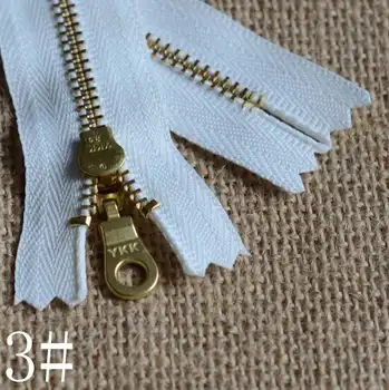 

100 PCS/LOT LONG SHORT YKK METAL Zipper WHITE/BLACK CLOSE END FOR BAG Sewing Accessories WHOLESALE ART DIY