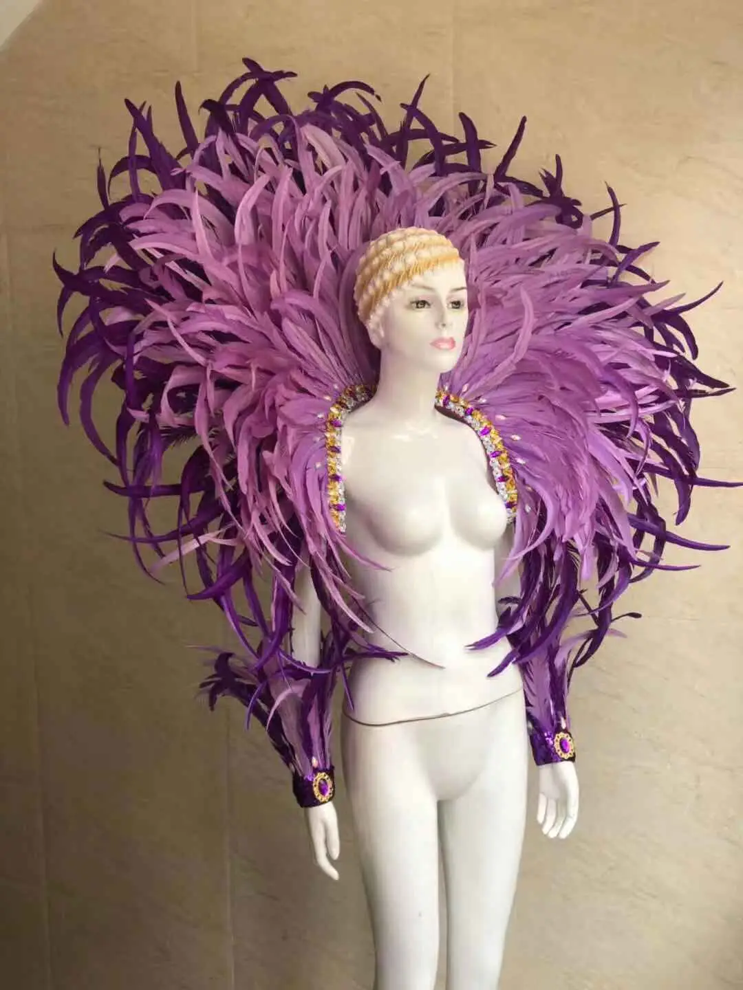Lo speedtacolo di danza copricamo di piume di accessori di abbigliamento La FESTA La Maschera IL Festival