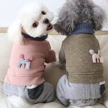 

Cute Letter Dog Jumpsuit Winter Warm Fleece Small Dog Cat Coat Jacket Chihuahua Shirt Hoodie Clothes For Pitbull