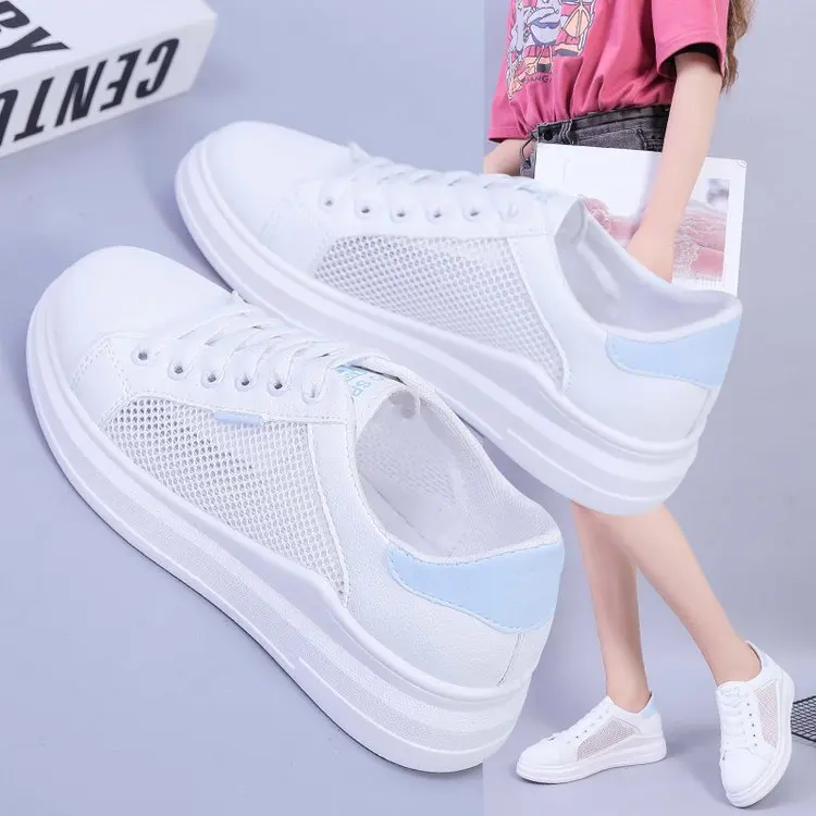 Small White Shoes Women's Summer New Fashion Versatile Students Hollow out Sports Punched Sheet Shoe Female | Обувь