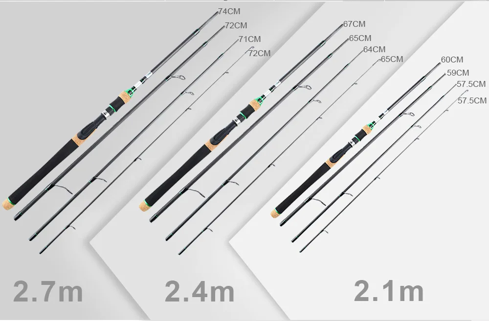 Спиннинговая Удочка H XH Сверхлегкая 4 секции 2,4 М 2,7 М 2,1 М спиннинговые удочки 5-20 г 10-30 г 15-40 г удочка