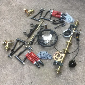 

GO KART KARTING UTV Brake Disc Sprocket Rear Axle Steering Wheel Knuckles Spindles Tie Rod ATV Swingarms