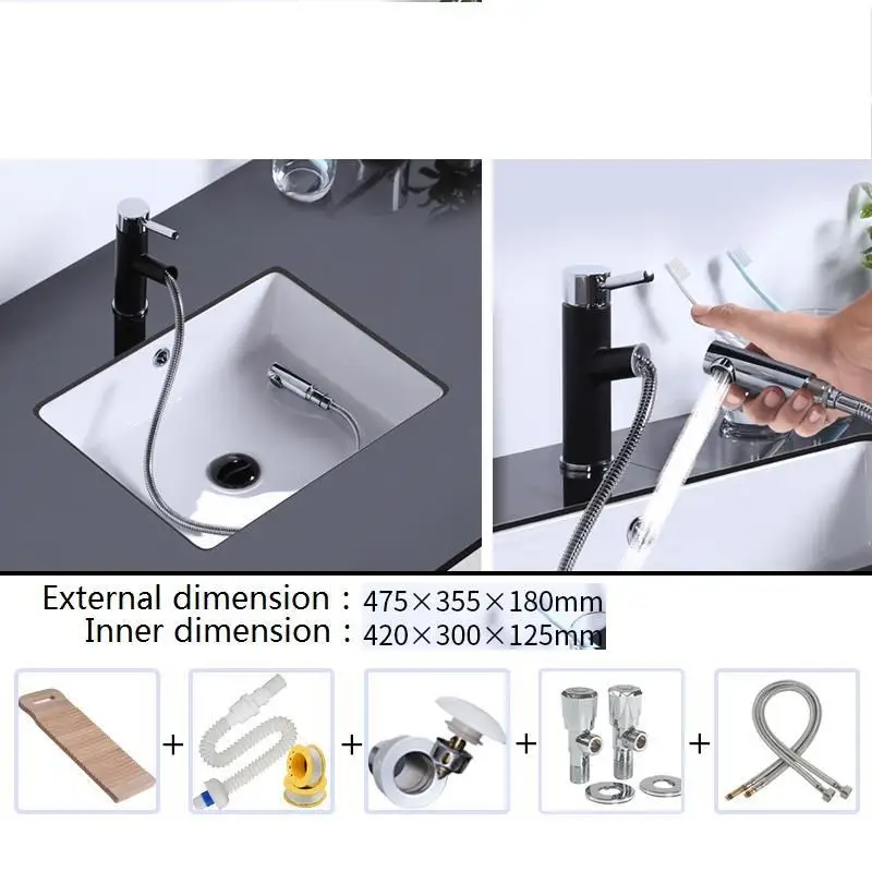 Nablatowa Wasbak Salle Bain Da Appoggio Waschtisch чаша Куба Para Lavabo De Mano Pia Banheiro Ванная раковина умывальник - Цвет: Version F