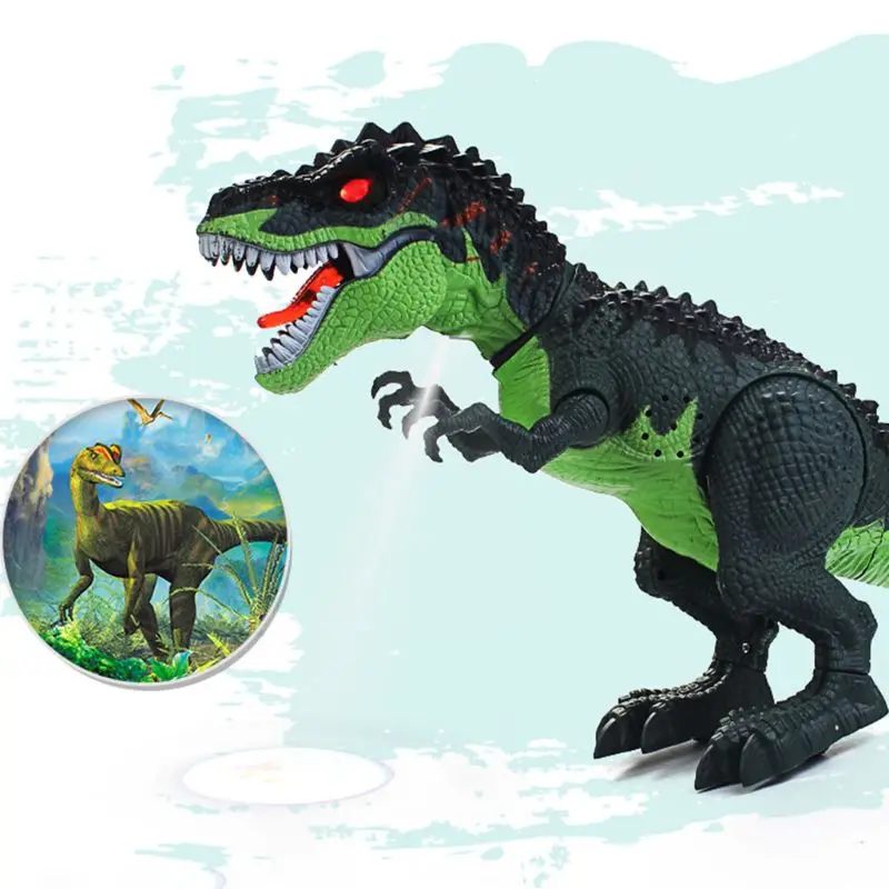 T-Rex динозавр модель моделирование ходячий светильник проекция электрическая игрушка для мальчиков