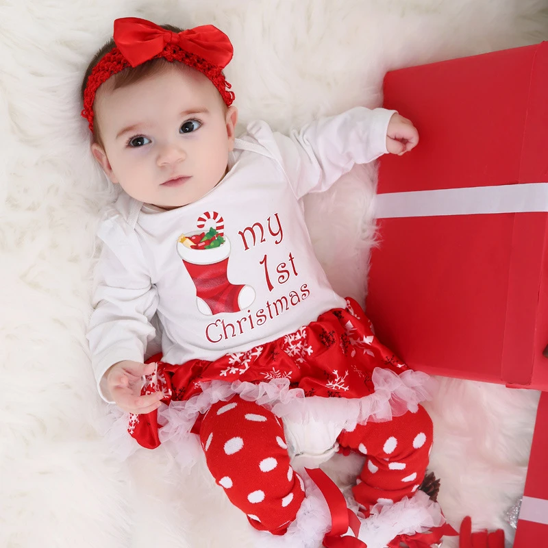 Cute Christmas Outfit Baby Christmas Outfit, Baby Girl Christmas, Baby Girl Christmas  Outfit | Newborn Baby Infant Girls Christmas Outfits Xmas Party Tutu Dress  Clothes Set 