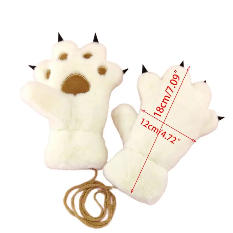 Корейские перчатки из искусственного кроличьего меха, зимние теплые детские ветрозащитная рукавица 094B