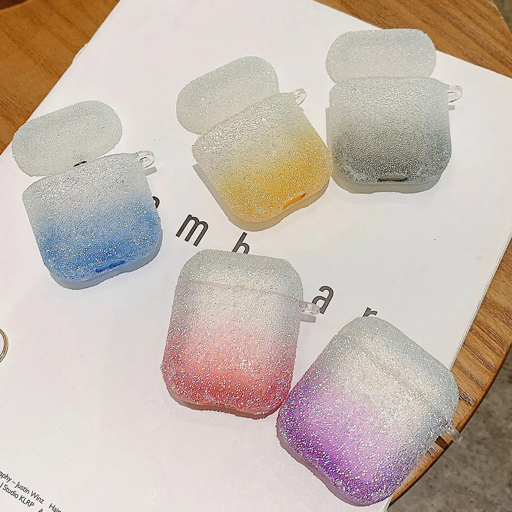 Мягкий чехол из ТПУ с зарядным боксом для AirPod Air Pods 2 3 роскошный блестящими