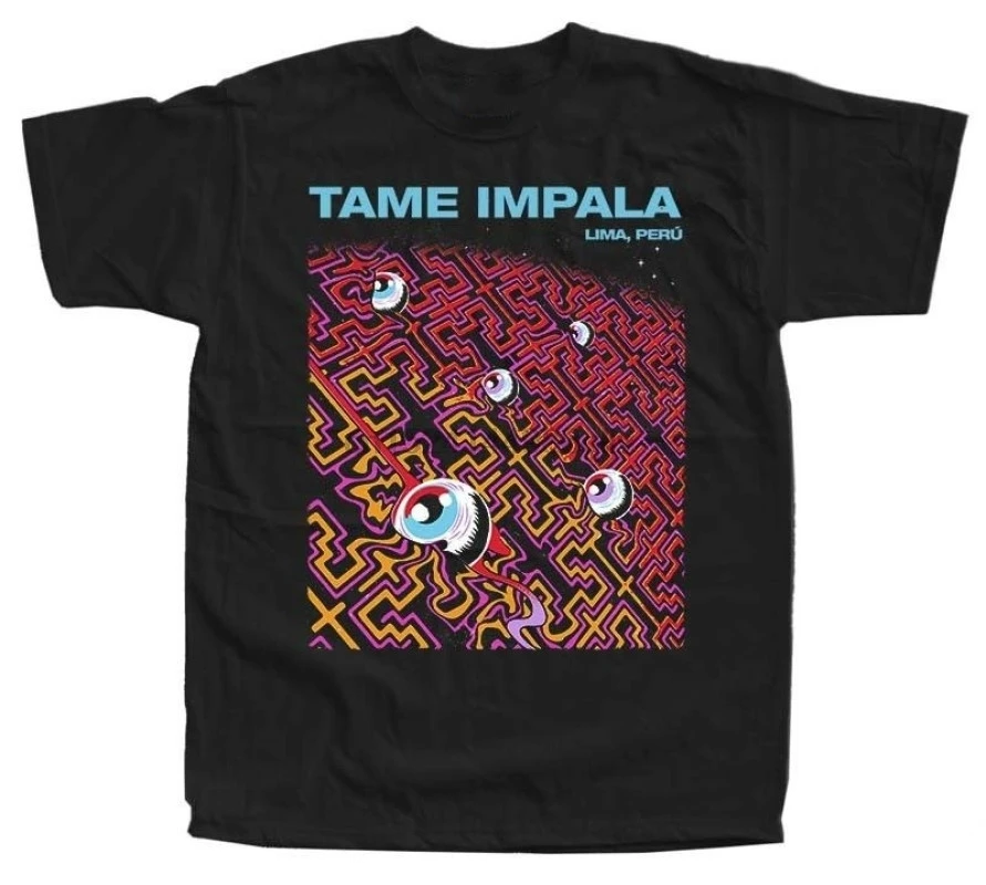 Модная футболка tame Impala V4 Psycho-Rock постер музыкальной группы(черный) S-3XL