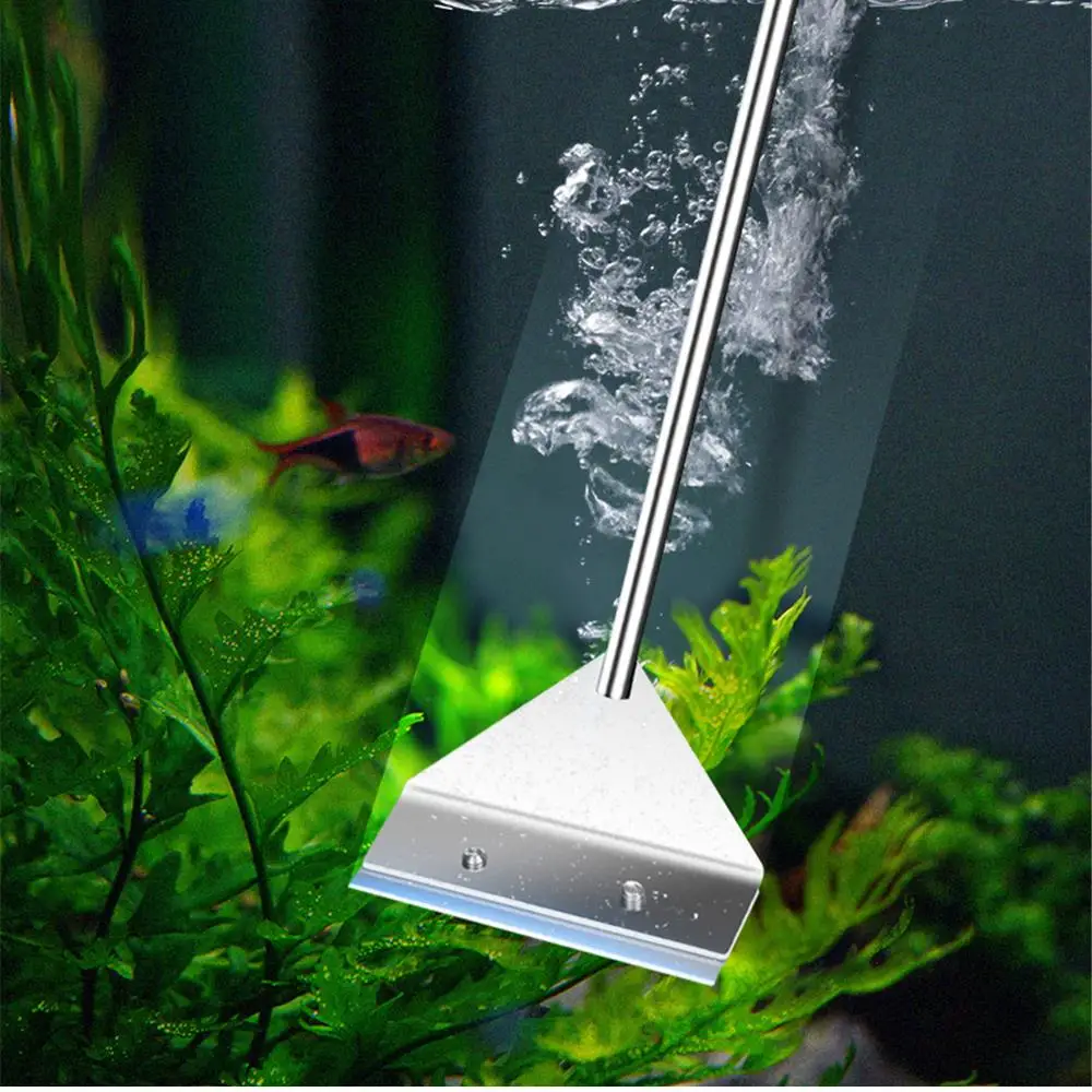 1Pc Aquascape Tool Fish Tank Scissor Tweezer Spatula Algae Scraper Storage Rack Stainless Steel Aquatic Plants Aquascaping Tool
