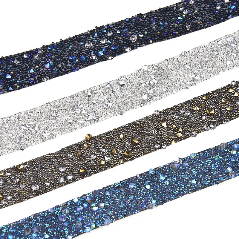 Argent Strass Ruban 10 Mètres 2Mm Brillant Strass Décoration Ruban Pour Artisanat Vêtements