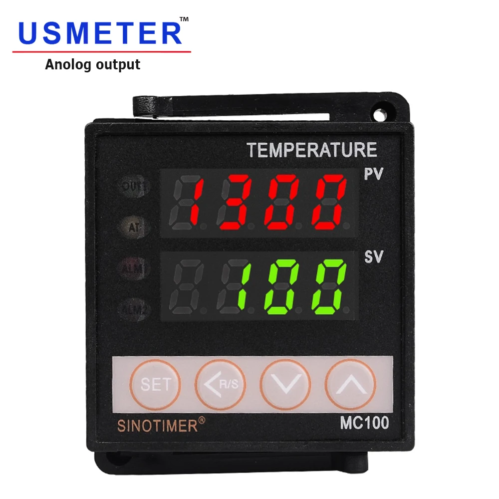 

MC100 K PT100 Input Analog Output Thermostat for Underfloor Heating Temperature Controller 220V PID regulator Dual Display