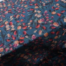 Абстрактный узор, картина, полный шелк, сатин, тюльпан, шелк, облако, пряжа, лето, шелк, сатин, Скорпион, ткань, 1,1 м, ширина, специальная цена