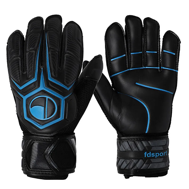 

Professional Adults Goalie Gloves With Finger Protection Rods Soccer Thickened Latex Football Goalkeeper Gloves