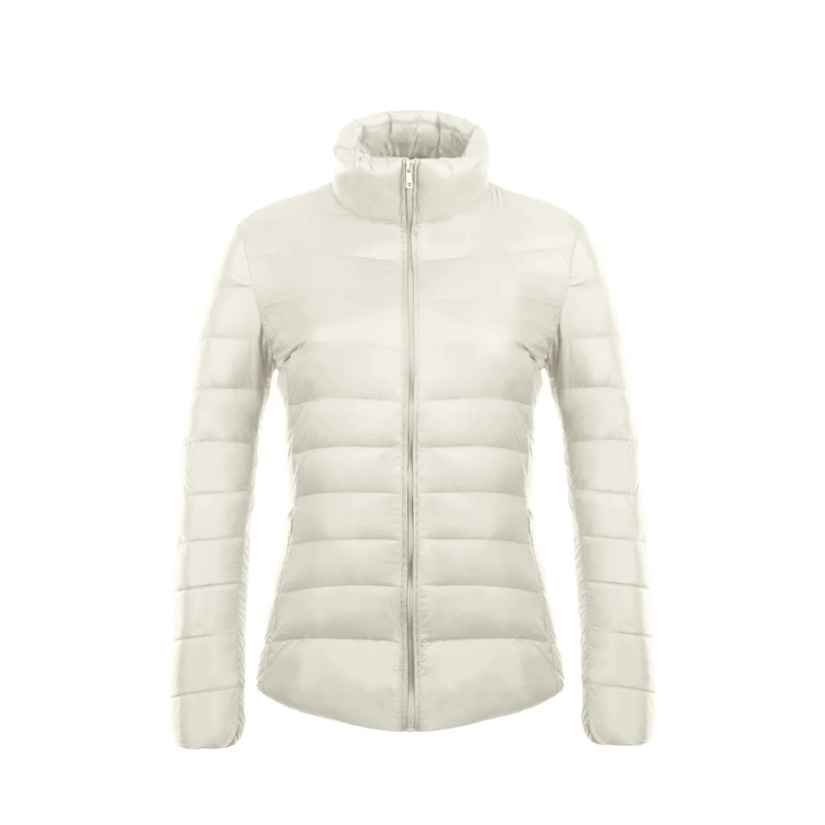 ZOGAA Winter Women Padded Warm Coat Ladies Ultra Light Duck Down Padded Outwear Female Hooded Short Slim Solid Overcoat HOT - Цвет: white no hat