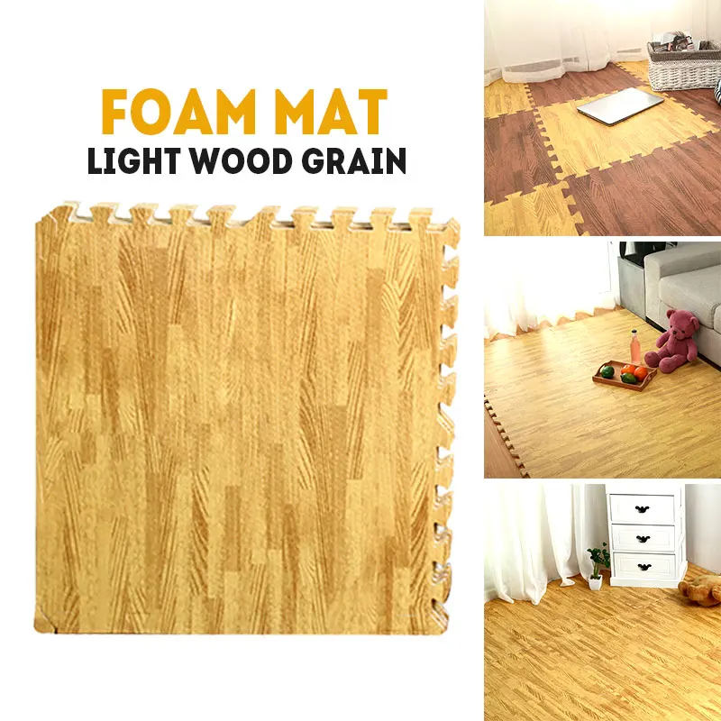 Коврик-светильник цветной коврик для игр имитация деревянного пола 30X30 см EVA