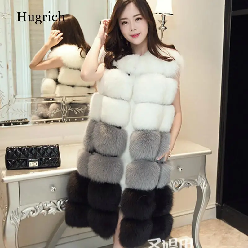 Жилет из искусственного меха новинка женский жилет лисьего облегающий