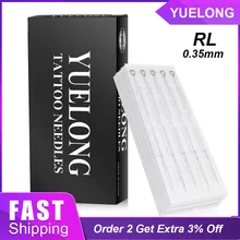 YUELONG 50pcs Tattoo Needles 3RL 5RL 7RL 9RL 11RL 13RL 14RL Size Disposable Assorted Sterile Tattoo Machine Needles Supplies