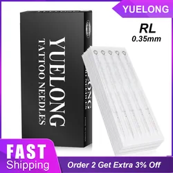 YUELONG 50pcs Tattoo Needles 3RL 5RL 7RL 9RL 11RL 13RL 14RL Size Disposable Assorted Sterile Tattoo Machine Needles Supplies