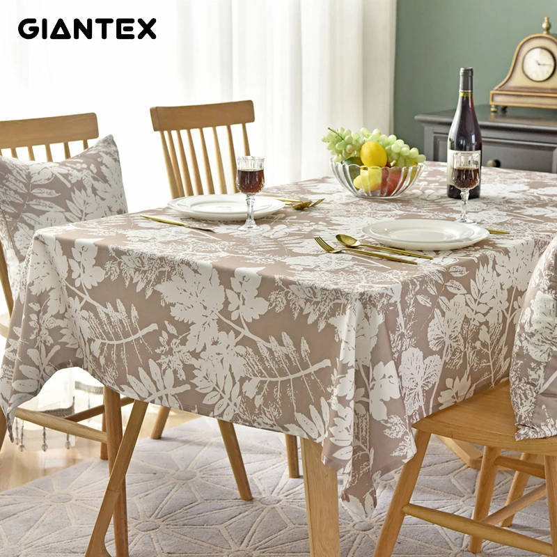  GIANTEX Waterproof Table Cloth Cotton Tablecloth Rectangular Tablecloths Dining Table Cover Obrus T