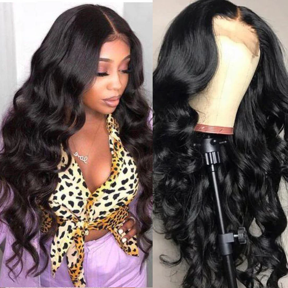 Pelucas de cabello humano ondulado para mujer, 4x4, cierre de encaje, prearrancado con pelo de bebé, brasileño, Remy Fashion Queen