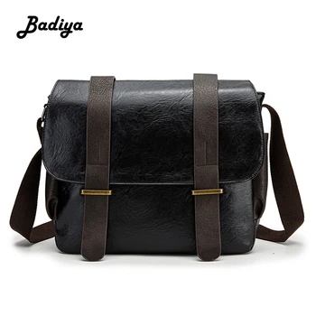 

Fashion Men Messenger Bag Large Capacity Crossbody Bags Satchels PU Leather Male Flap Sling Bag Travel Portable Shoulder Bags