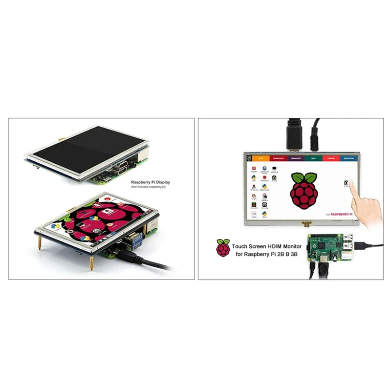 5 дюймов ЖК-дисплей HDMI Сенсорный экран Raspberry Pi 3 Дисплей монитор lcd HDMI 800x480 для Banana Pi Raspberry Pi 3/Pi 2 Модель B/B