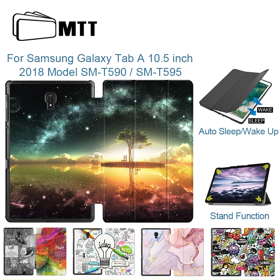 MTT PU кожаный чехол для Samsung Galaxy Tab A 10 5 дюймов 2018 T590 T595 SM-T590 SM-T595 Магнитный Флип