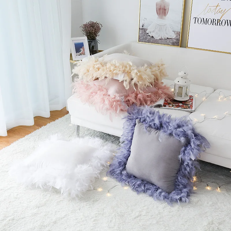 

Nordic Style Stuffed Plush Cushion Pillow With Feather Decorative Cushion for Sofa Home Decor Home Throw Plush Pillow Girl Gift