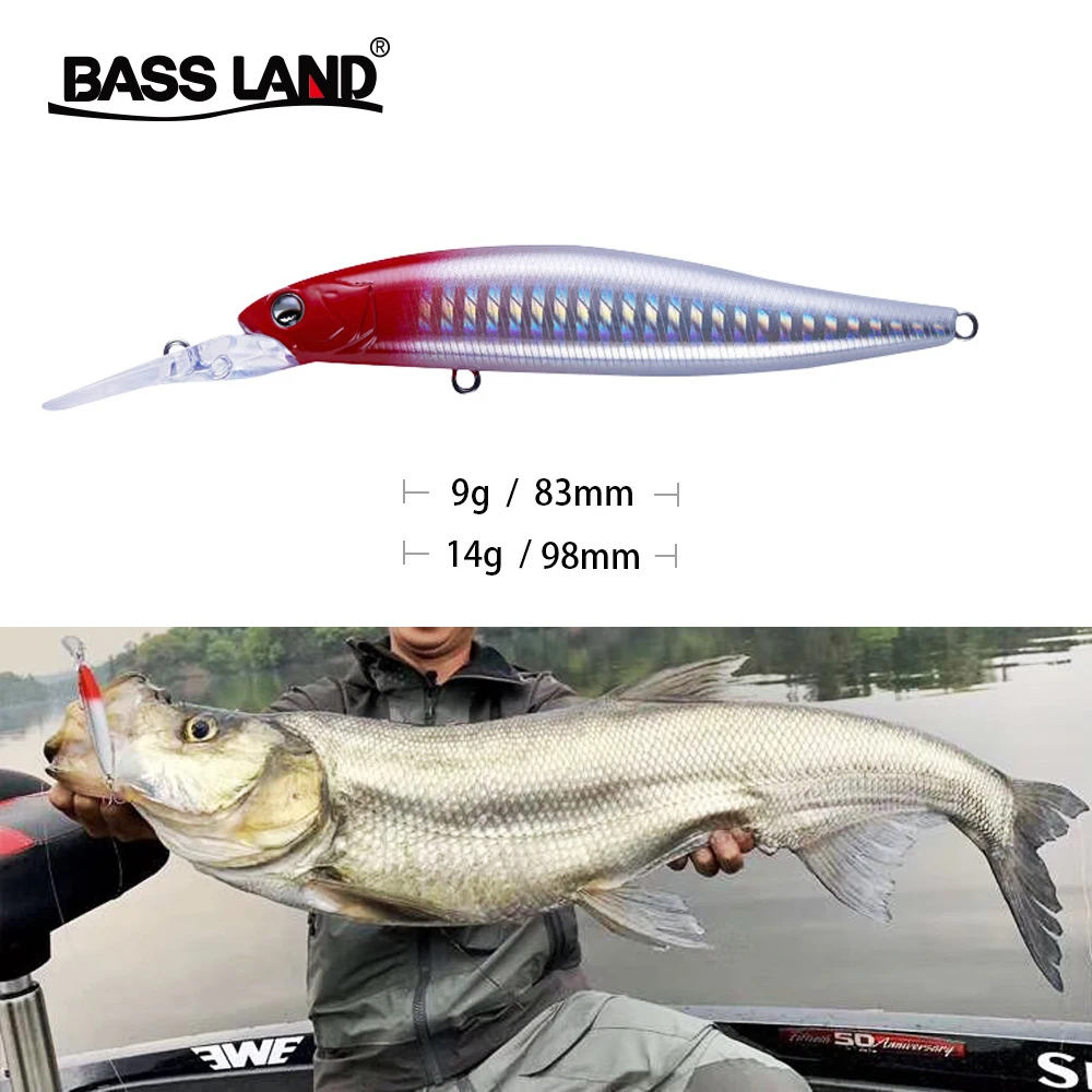 Bassland НОВЫЕ Плавающие Гольян рыболовные жесткие приманки искусственная
