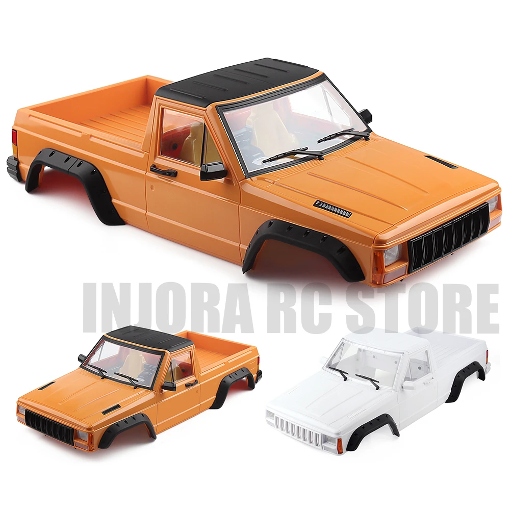 INJORA Unpainted 313mm Wheelbase Cherokee Pickup Truck Car Shell Kit for 1/10 RC Crawler Axial SCX10 & SCX10 II 90046 90047 INJORA Unpainted 313mm Wheelbase Cherokee Pickup Truck Car Shell Kit for 1/10 RC Crawler Axial SCX10 & SCX10 II 90046 90047