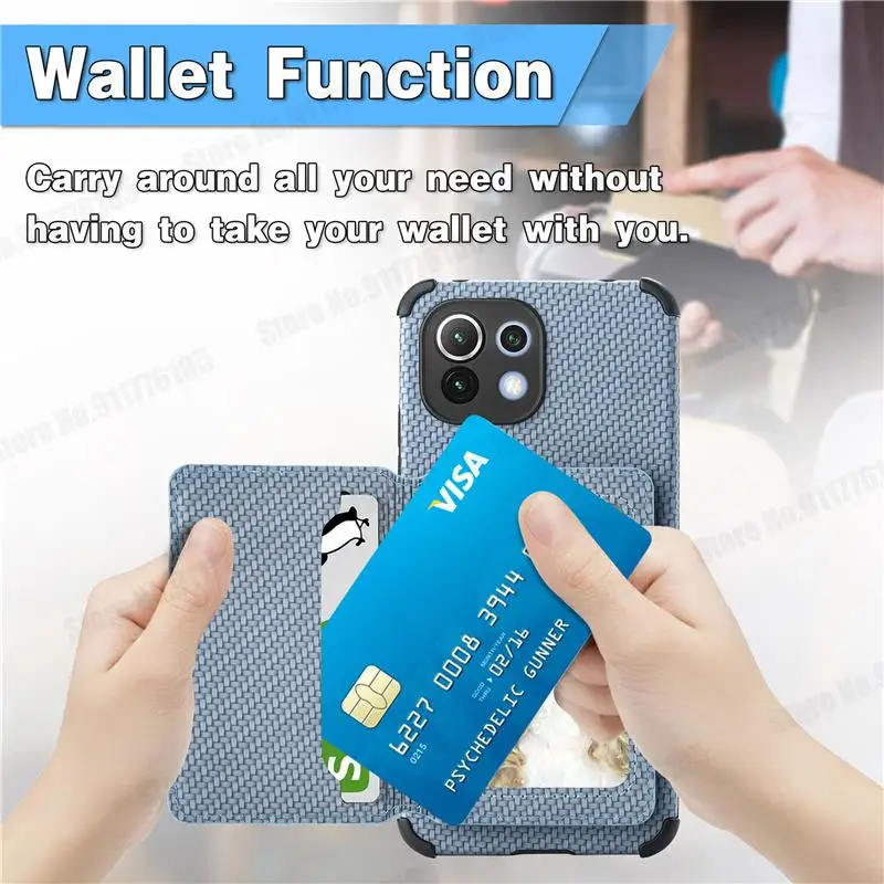 Premium Magnetic Stand Wallet Case with Card Slot - Shockproof Cover