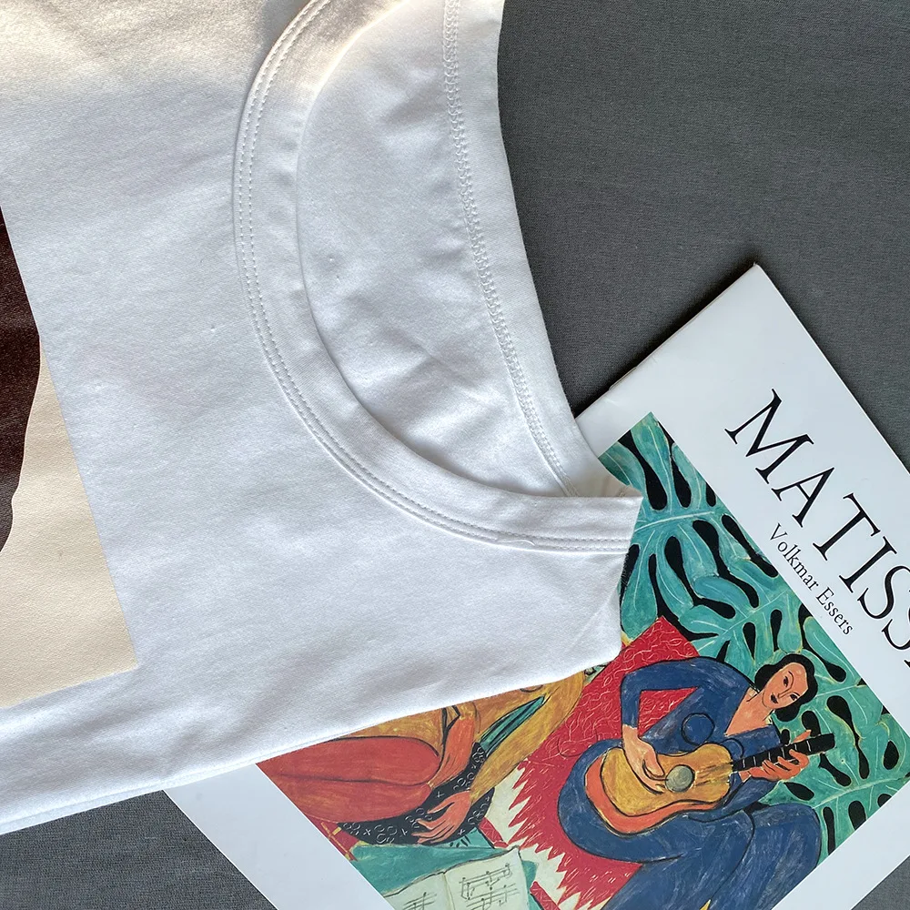 Summer T Shirt Women Character Printed Fashion Girls Tops 95% Cotton Female Tees O-Neck Korean T-shirts Short Sleeve Femme Shirt