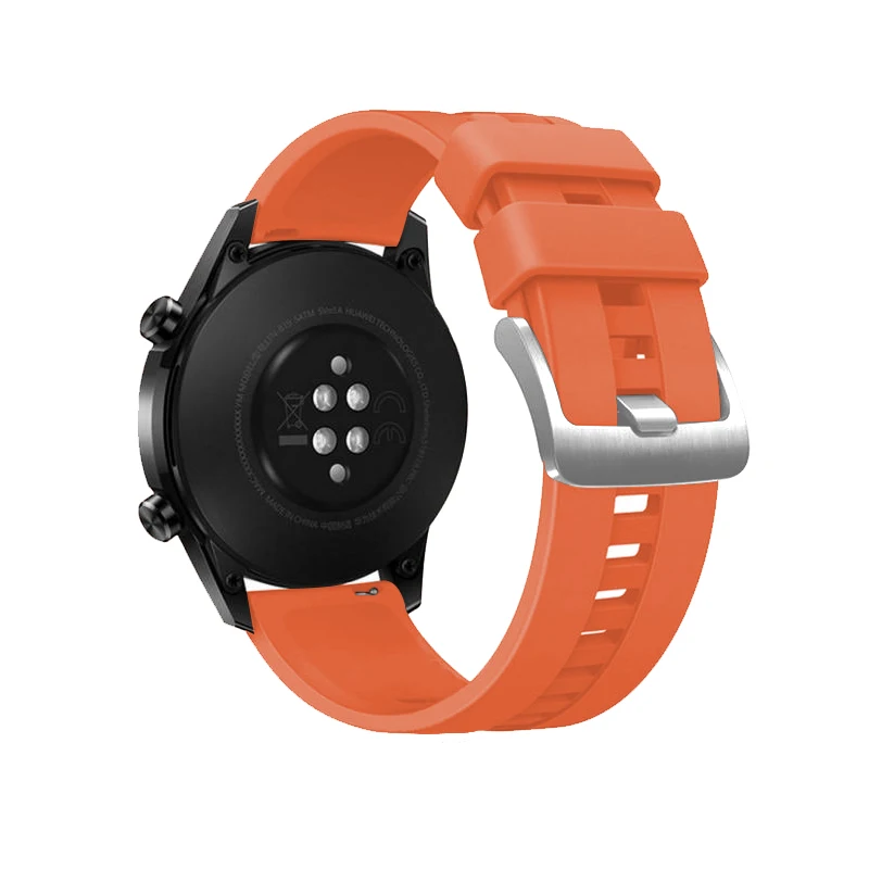 Для huawei watch gt 2 Силиконовый ремешок для часов спортивный сменный ремешок для часов huawei gt2 42 мм 46 мм браслет - Цвет: orange
