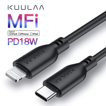 

KUULAA MFi USB C to Lightning Cable For iPhone 11 Pro Max X XS 8 XR 18W PD Fast Charging USB Type C Cable For Macbook USB-C Cord