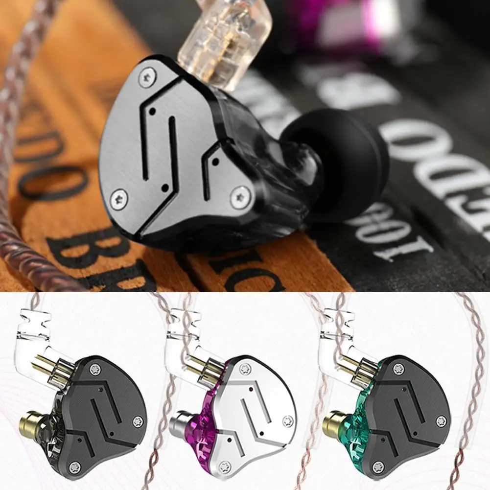 

ZSN Metal 4 Cores HIFI Bass Earbuds In-Ear Wired Sport Noise Reduction Earphones Hybrid Technology Wired Headset, In-Ear