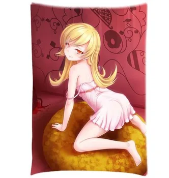 

Anime Bakemonogat Throw Pillowcase Araragi Karen Tsukihi & Kissshot Pillow Sham Oshino Shinobu & Sengoku Nadeko Cushion Cover