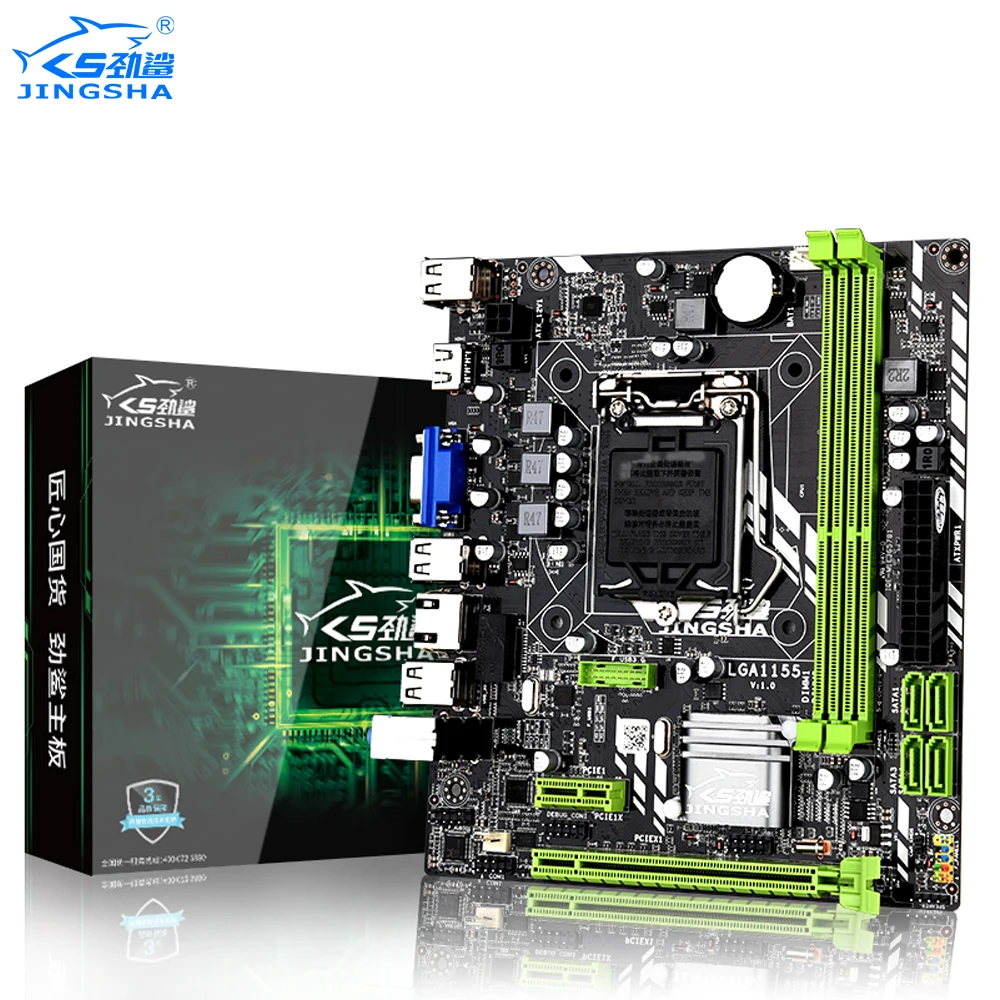 

JINGSHA H61B LGA 1155 motherboard SATA 2 Intel H61 chipset support Intel core series LGA 1155 processor desktop DDR3 1600mhz Ram