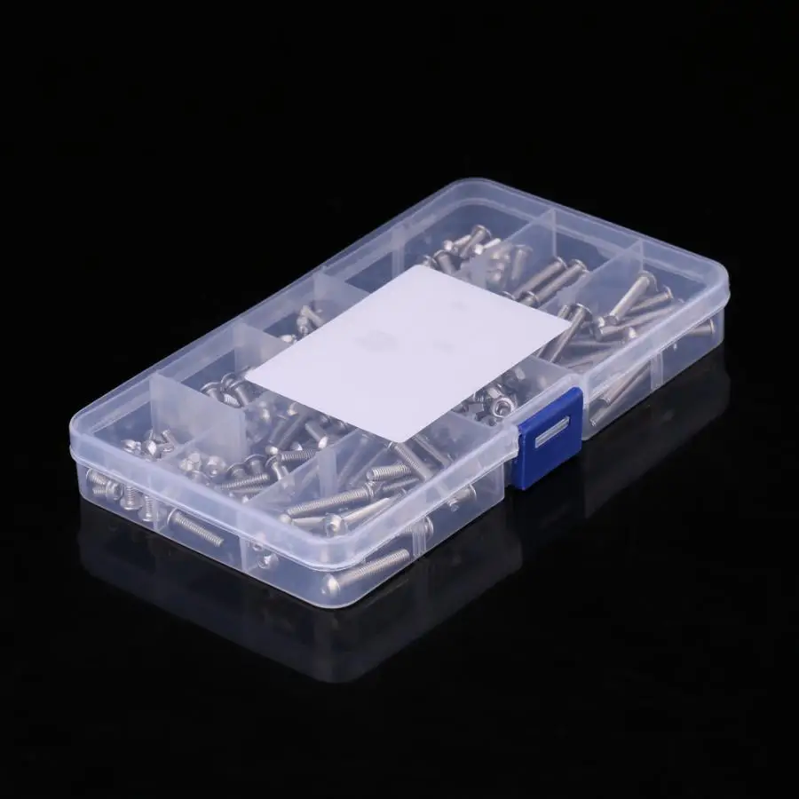 Нейлоновые шурупы болт NuPack из 210 шт. M4 головка кнопки Болт С Головкой s 304 из нержавеющей стали шестигранные винты и гайковерт крепеж
