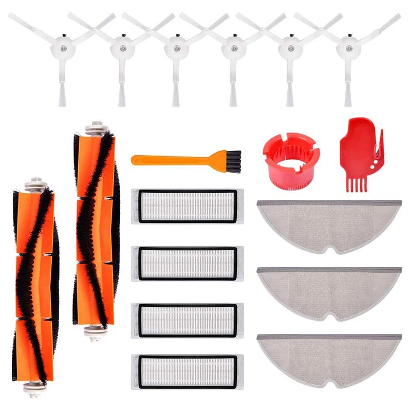 

Accessory Kit for Xiaomi Mijia Roborock E35 E25 E20 S50 S6 S51 Roborock with 4 Hepa Filters, 2 Main Brushes, 6 Side Brushes, 3 M