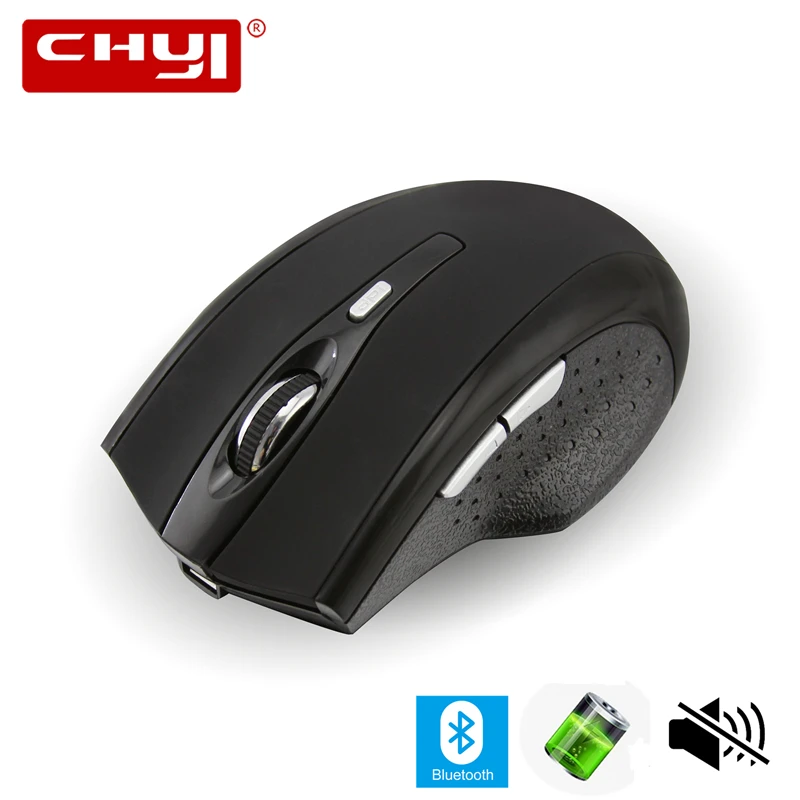 Беспроводная Бесшумная мышь, перезаряжаемая Bluetooth компьютерная мышь 1600 dpi, бесшумная Бесшумная эргономичная оптическая USB 3D мышь для ноутбука