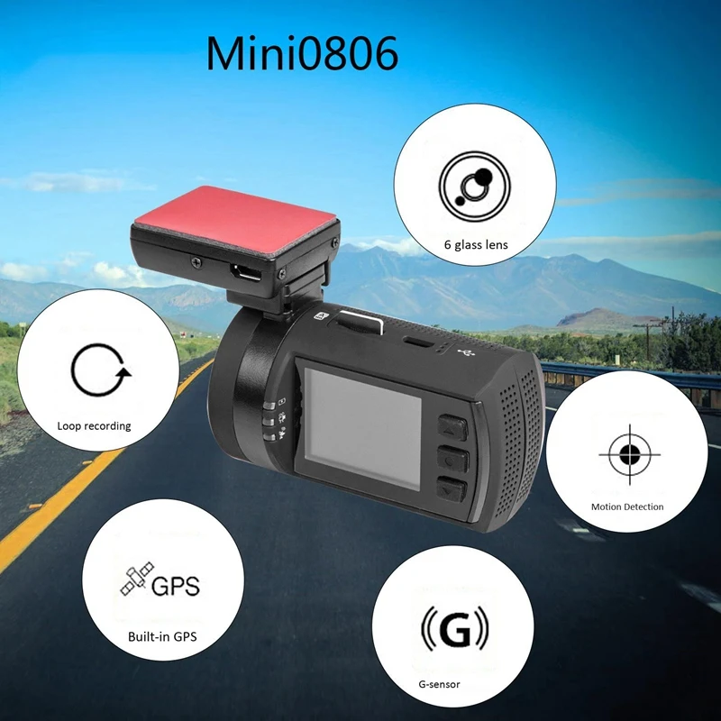 Мини DVR Автомобильный видеорегистратор, камера, скорость, gps, 1080 P, 60FPS, HD видео рекордер с супер конденсатором, g-сенсор, AV-Out, HDMI