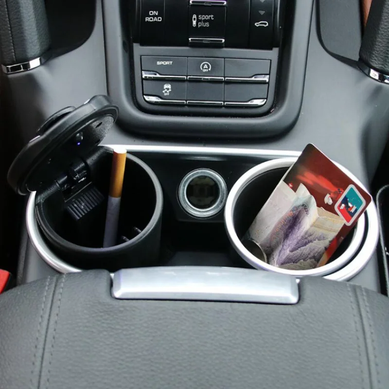 Car Led Ash Tray Ashtray Storage Cup For Subaru XV Forester Outback Legacy Impreza BRZ Tribeca Styling Accessories | Автомобили и
