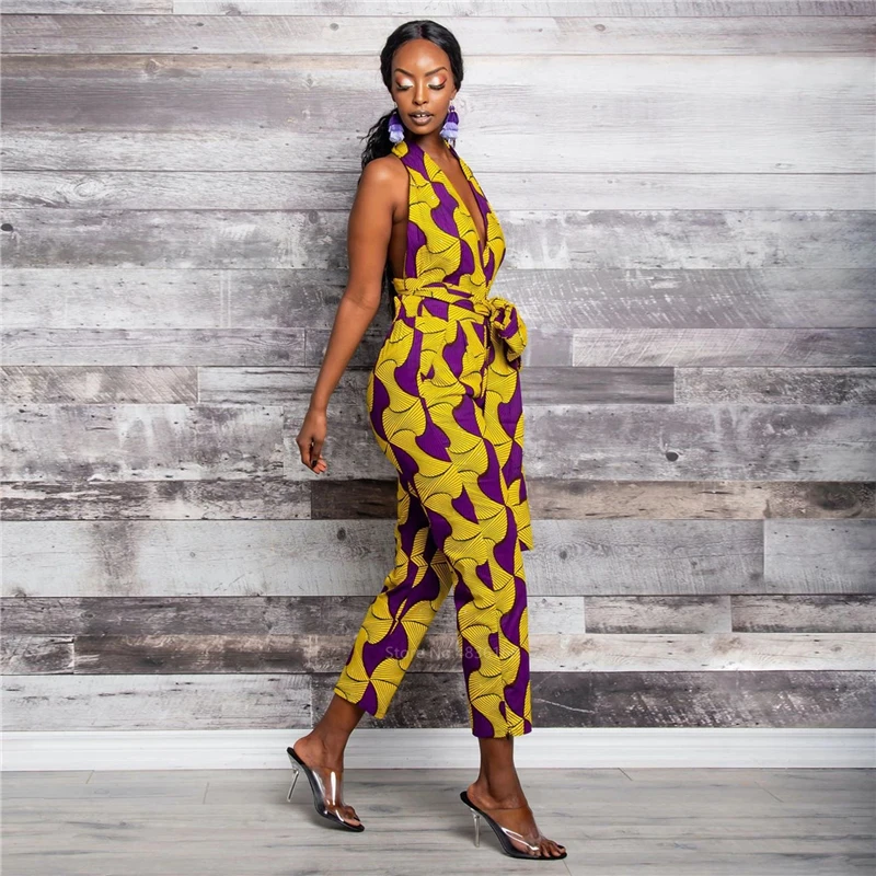 Combinaison pour femmes style Ankara Dashiki 54