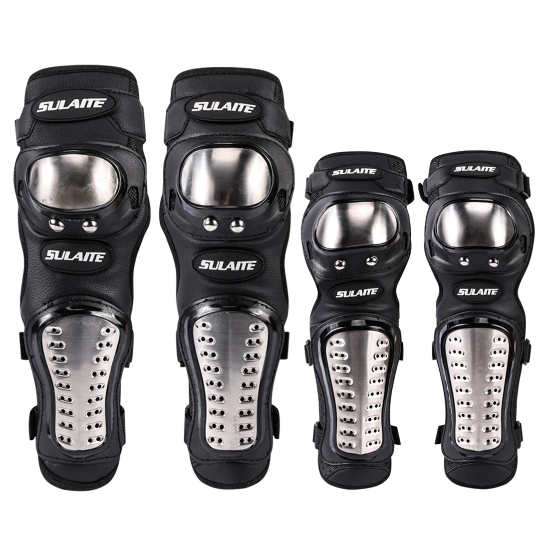 

4Pcs Motorcycle Kneepad Elbow Pad Riding Protector Stainless Steel Protective Gear