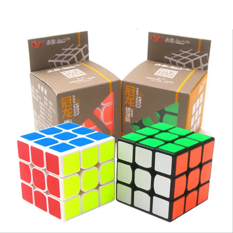 GUANLONG 3x3x3 куб 3x3 магические кубики профессиональные 5,6 см черно-белая наклейка скоростная Головоломка Развивающие игрушки для детей подарочный куб