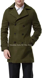 1Pcs Blue/Green/Grey Jacket Men’s Suits Winter Coat Casual Blazer Tailor-made Evening Party Wear Only One Coat Men's Clothing