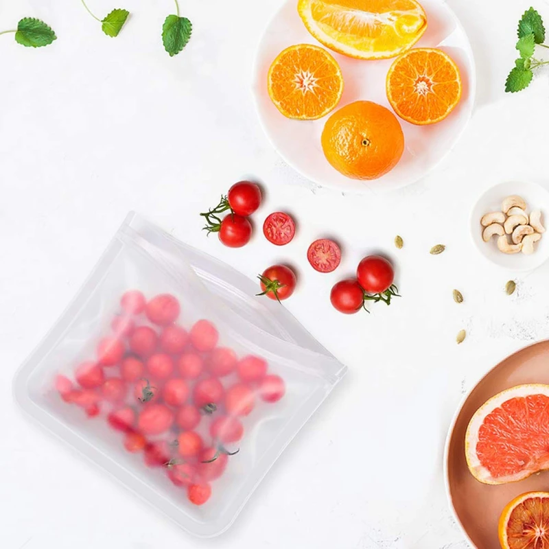 Многоразовый мешок для сэндвичей, 12-Piece замороженный Ziplock мешок(6 многоразовых пакетов для сэндвичей и 6 многоразовых пакетов для закусок), мешок для обеда герметичный