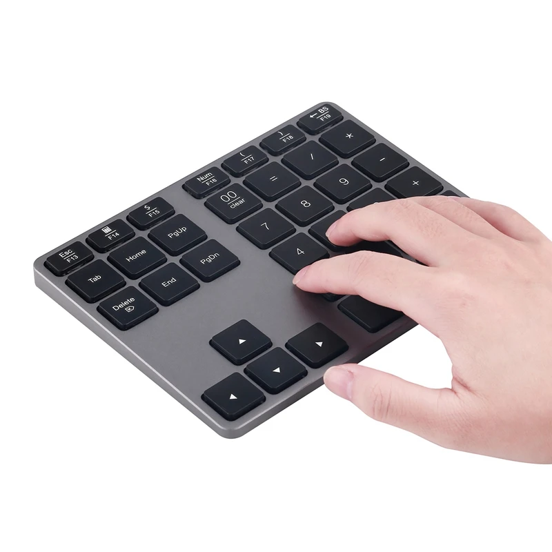 Aluminum Alloy 35 Keys Bluetooth Wireless Numeric Keypad Digital Keyboard for Windows IOS Mac OS Android Tablet Laptop