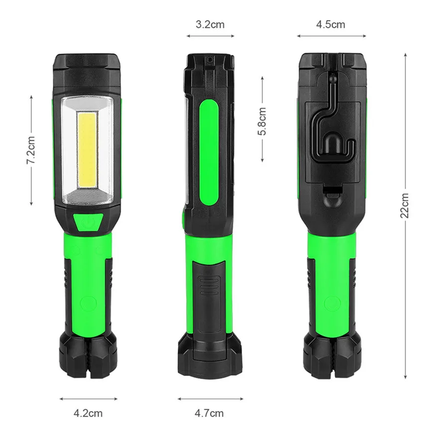 COB Светодиодный фонарь для работы USB перезаряжаемая Рабочая Гибкая Магнитная инспекционная лампа аварийный фонарик свет
