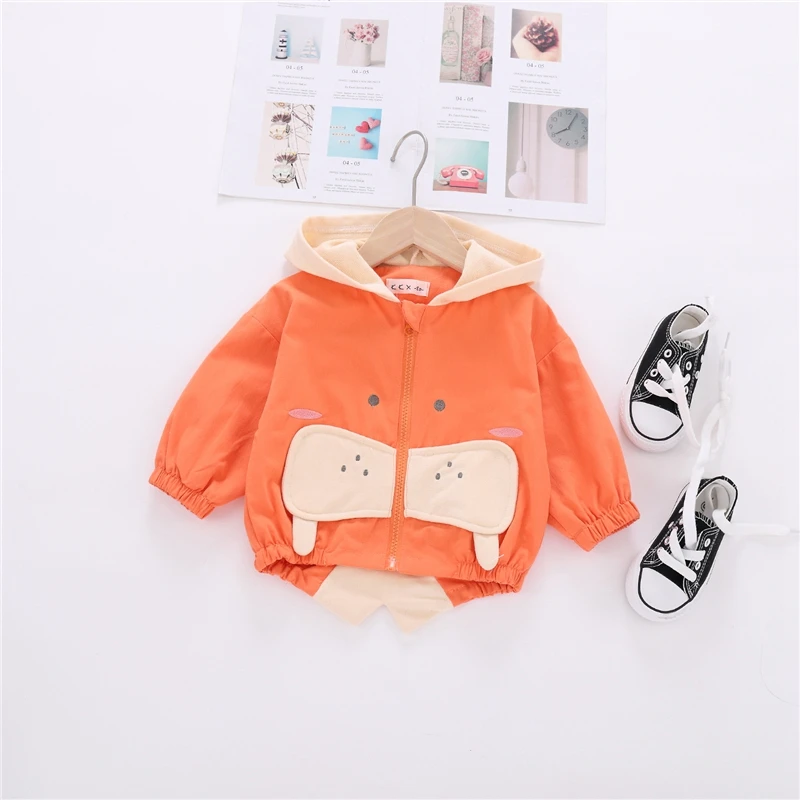 

DAILOU Baby Girl Jacket Creative Spring New Coat Jacket Creative Cartoon Print Cardigan Windbreaker for Girl Children Clothes